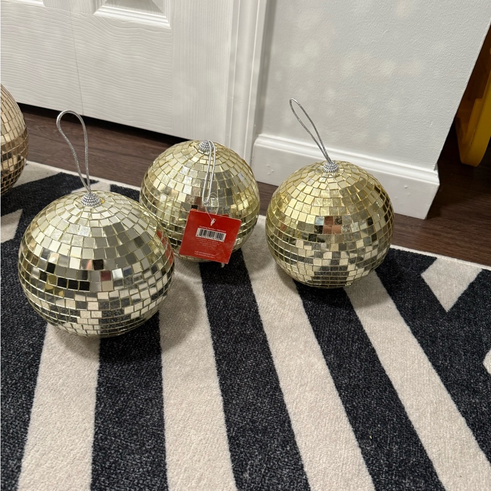 Gold Disco Ball Ornaments